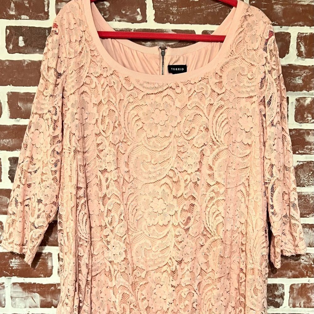 Torrid Pink Lace Top